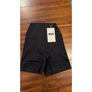 LSKD Elixir Mid Short Tight Black High Waist Biker 6 inch Shorts Size XS NEW NWT